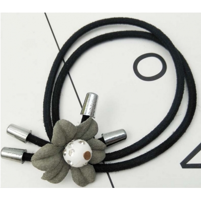 Greenish Lily flower fabric pearl women's hair bands